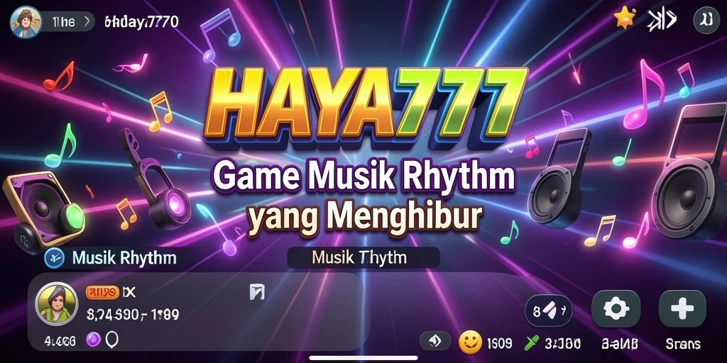 Antarmuka HAYA777 menampilkan berbagai tombol dengan efek visual yang menarik.