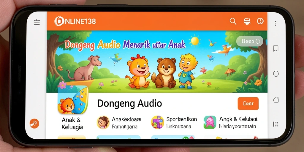 Antarmuka pengguna aplikasi ONLINE138 yang menarik dan mudah digunakan.